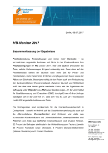 MB-Monitor 2017 - Marburger Bund