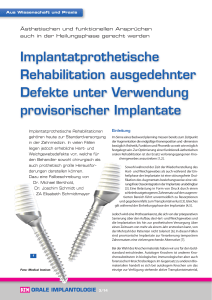 Implantatprothetische Rehabilitation ausgedehnter
