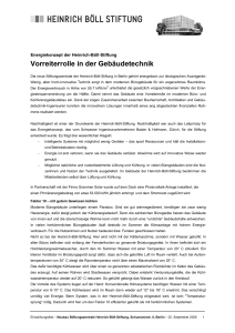 Vorreiterrolle in der Gebäudetechnik - Heinrich-Böll