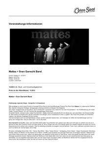 Mattes + Sven Garrecht Band - Colos-Saal