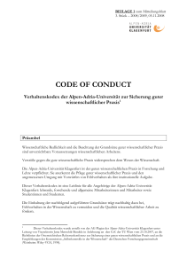 Code of Conduct - Alpen-Adria