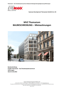 MVZ Thomasium BAUBESCHREIBUNG – Mietwohnungen