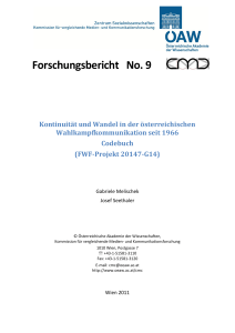Forschungsbericht No. 9 - Österreichische Akademie der