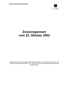 Zonenreglement vom 22. Oktober 2002