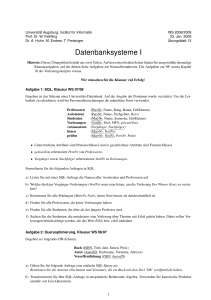 Datenbanksysteme I - Institut für Informatik Augsburg