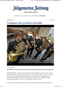 Gelungene Soli, perfektes Ensemble - Allgemeine