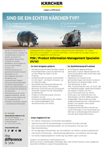 PIM / Product Information Management Spezialist - kaercher