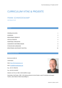 Lebenslauf - Frank Schmiedeskamp