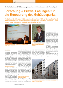 Forschung + Praxis: Lösungen für die Erneuerung des Gebäudeparks
