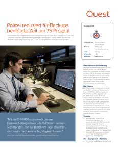 Polizei reduziert für Backups benötigte Zeit um 75 Prozent