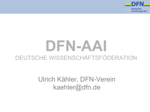 Ulrich Kähler, DFN-Verein  - DFN-AAI