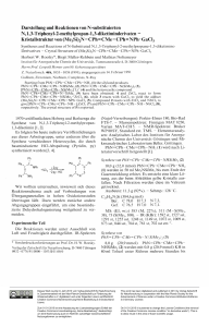 Darstellung und Reaktionen von N-substituierten N, 1, 3-Triphenyl