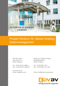 Projekt Klinikum St. Marien Amberg Datenmanagement - EDV-BV