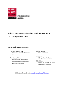 Auftakt zum Internationalen Brucknerfest 2016