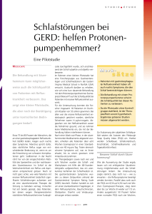 Schlafstörungen bei GERD: helfen Protonen