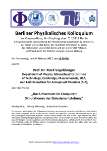 Berliner Physikalisches Kolloquium am 09.02.2017