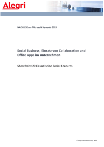 Social Business, Einsatz von Collaboration und Office Apps