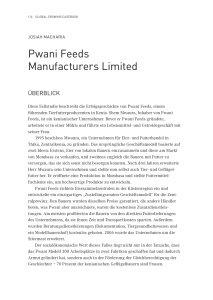 Pwani Feeds Manufacturers Limited