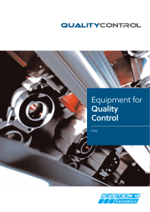 Equipment for Quality Control
