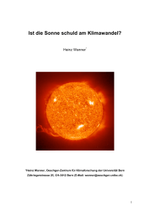 Ist die Sonne schuld am Klimawandel?