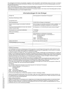 Informationsbogen für den Einleger - Sparkasse Niederbayern