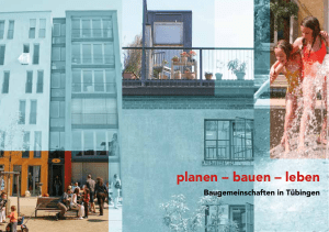 planen – bauen – leben, Baugemeinschaften in Tübingen