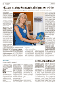 Zofinger Tagblatt, vom: Donnerstag, 22. Juni 2017