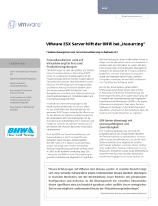 VMware ESX Server hilft der BHW bei „Insourcing“