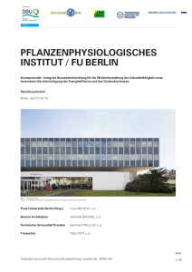 pflanzenphysiologisches institut / fu berlin