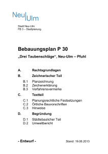 Bebauungsplan M 4/3 “An den Pfleggärten” - Stadt Neu-Ulm