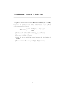 Probeklausur - Statistik II, SoSe 2017