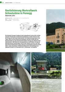 Revitalisierung Murkraftwerk Schauturbine in Pernegg