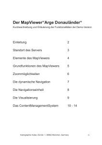 Der MapViewer“Arge Donauländer“