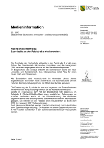 Medieninformation - Staatsbetrieb Sächsisches Immobilien
