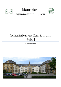 Schulinternes Curriculum Geschichte, Sekundarstufe I