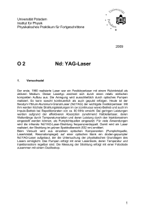 YAG-Laser - Universität Potsdam