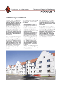 Infobrief 7: Modernisierung von Wohnraum