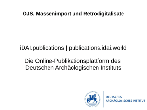 publications.idai.world Die Online - OJS