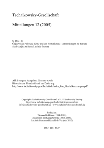 Tschaikowsky-Gesellschaft Mitteilungen 12 (2005)