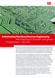 Substitution/Nachbau/Reverse Engineering Abkündigung von