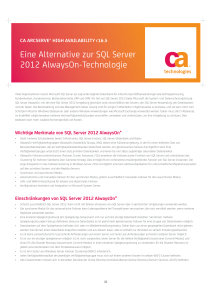 Eine Alternative zur SQL Server 2012 AlwaysOn