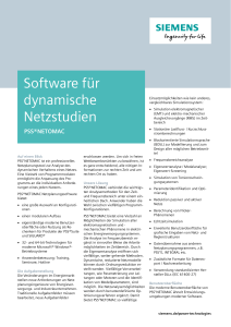 Software für dynamische Netzstudien
