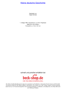 Kleine deutsche Geschichte - ReadingSample - Beck-Shop