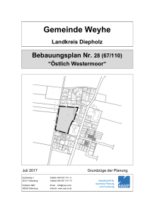 Gemeinde Weyhe Landkreis Diepholz Bebauungsplan