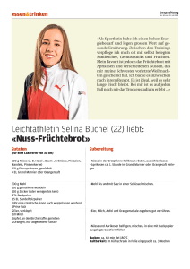 Leichtathletin Selina Büchel (22) liebt: «Nuss