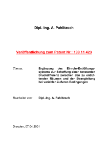 Dipl.-Ing. A. Pahlitzsch Veröffentlichung zum