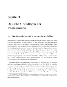 Kapitel 2 Optische Grundlagen der Photosensorik