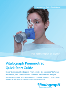 Vitalograph Pneumotrac Quick Start Guide