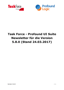 Profound UI Suite Newsletter für die Version 5.8.0 (Stand 24.03.2017)