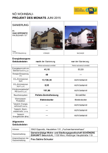 NÖ Wohnbau-Projekt des Monats Juni "Sanierung 3342 Opponitz